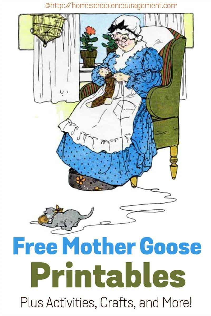 Free Mother Goose Printables Plus Crafts, Activities, And More! intended for Printable Mother Goose Nursery Rhymes