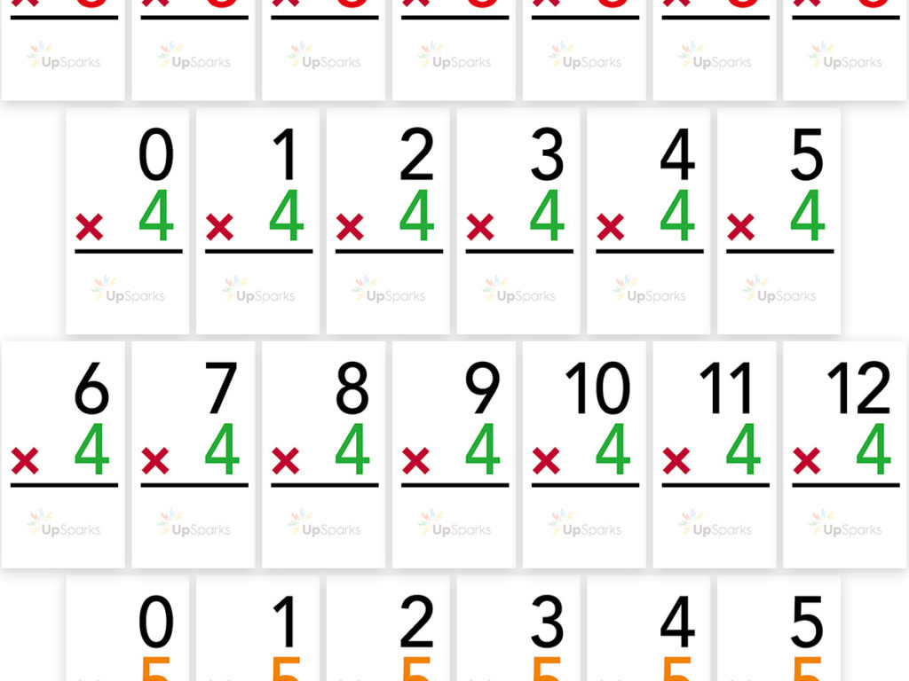 Free Multiplication Flash Cards Printable Sheets From Upsparks with Printable 130 Free Printable Multiplication Flash Cards