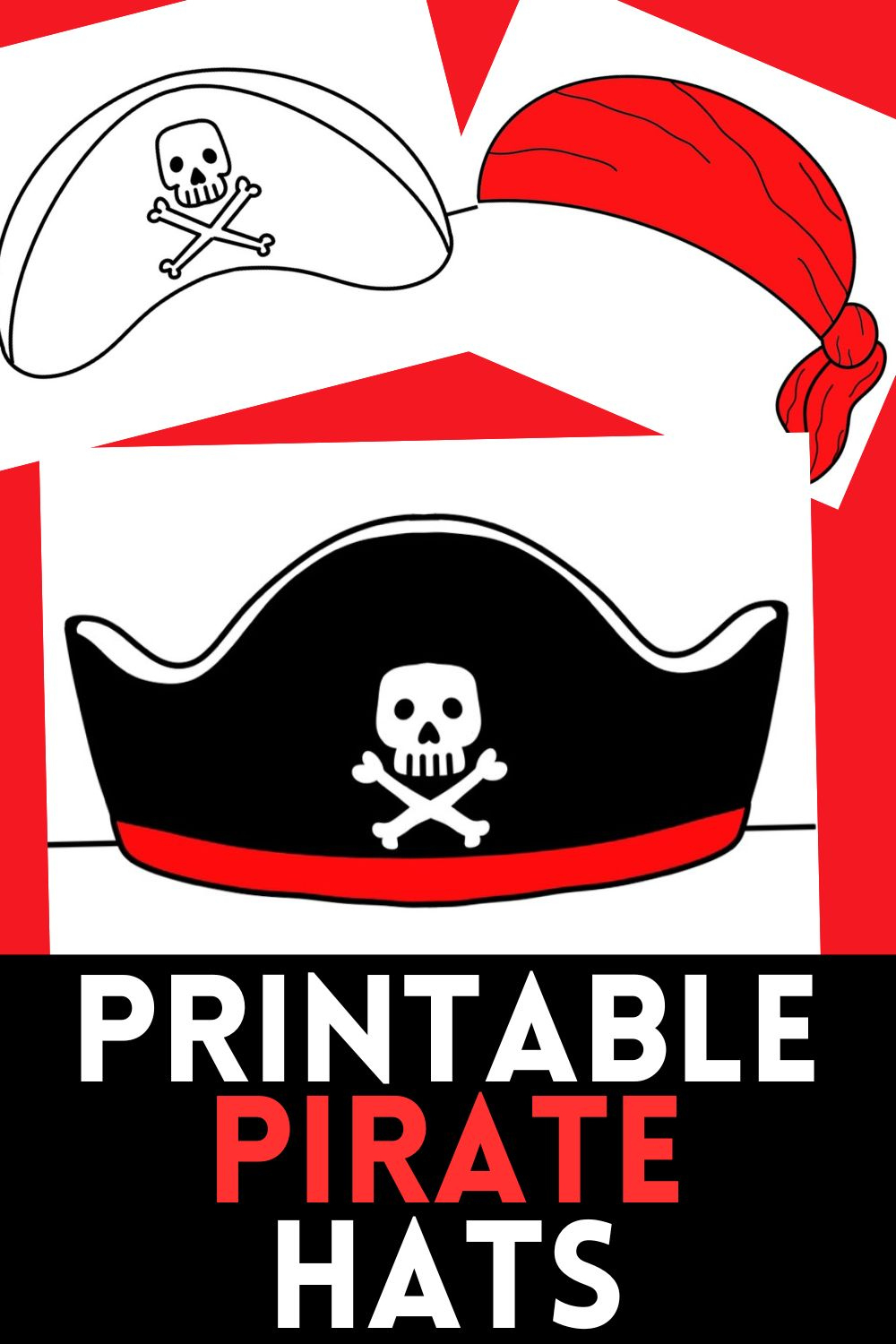 Free Paper Pirate Hat Printable Template - inside Printable Pirate Hat Template