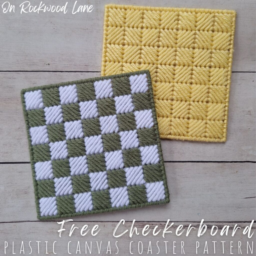 Free Plastic Canvas Checkerboard Coaster Pattern for Free Printable Plastic Canvas Coaster Patterns