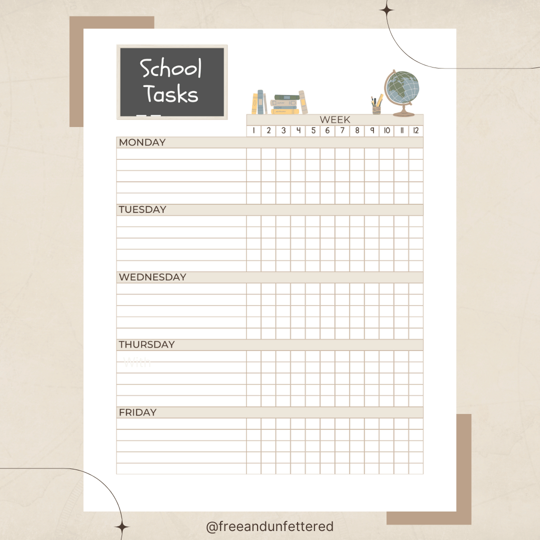 Free Printable: 2023-2024 Homeschool Planning Sheets - Free And inside Homeschool Weekly Planner Free Printable
