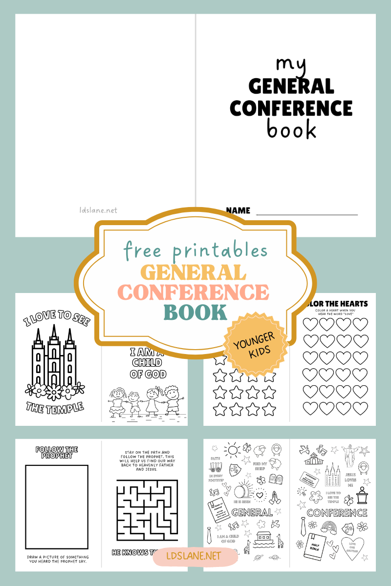 Free Printable 2025 General Conference Activity Book For Children regarding Free General Conference Printables 2025