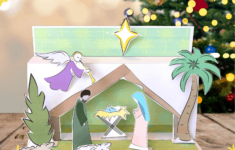 Free Printable 3D Nativity Scene – Favorite Families intended for Free Printable Nativity Set