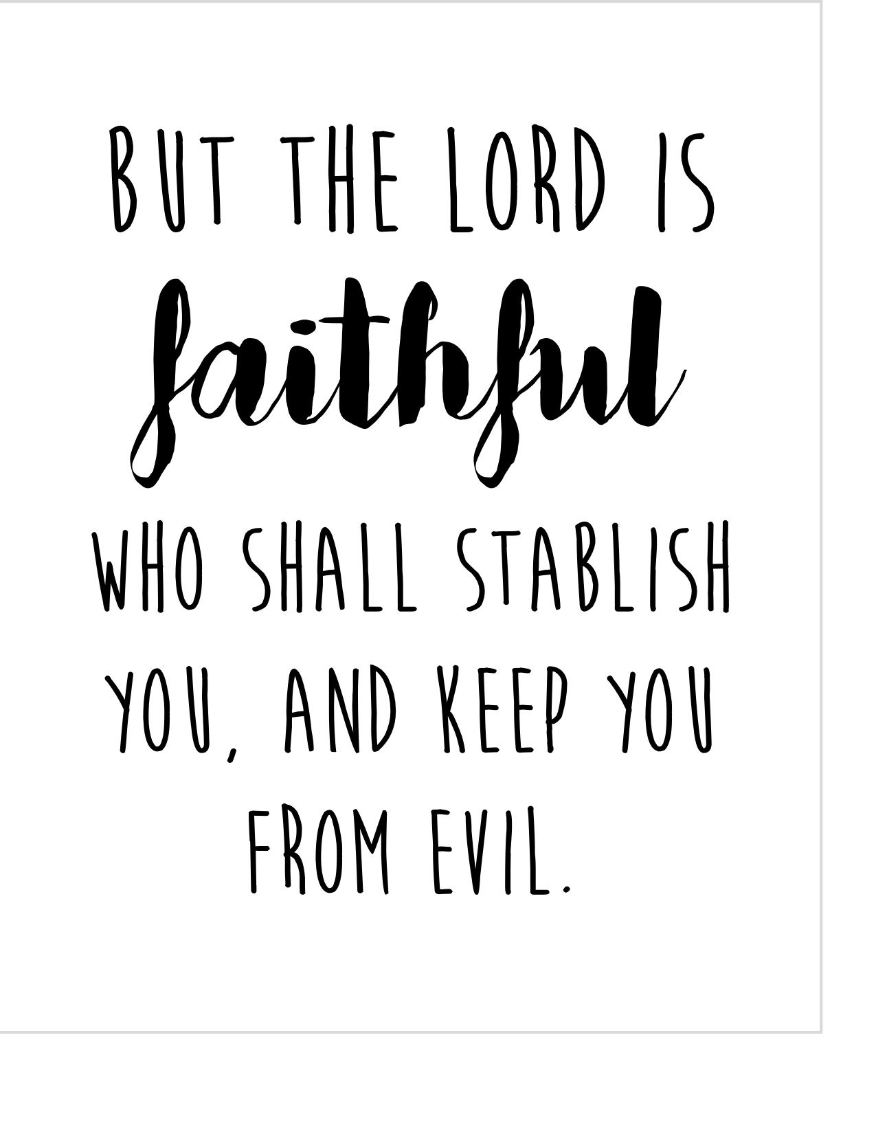Free Printable 8X10 Scripture Verse - 2 Thessalonians 3:3 - Six pertaining to Free 8X10 Scripture Printables