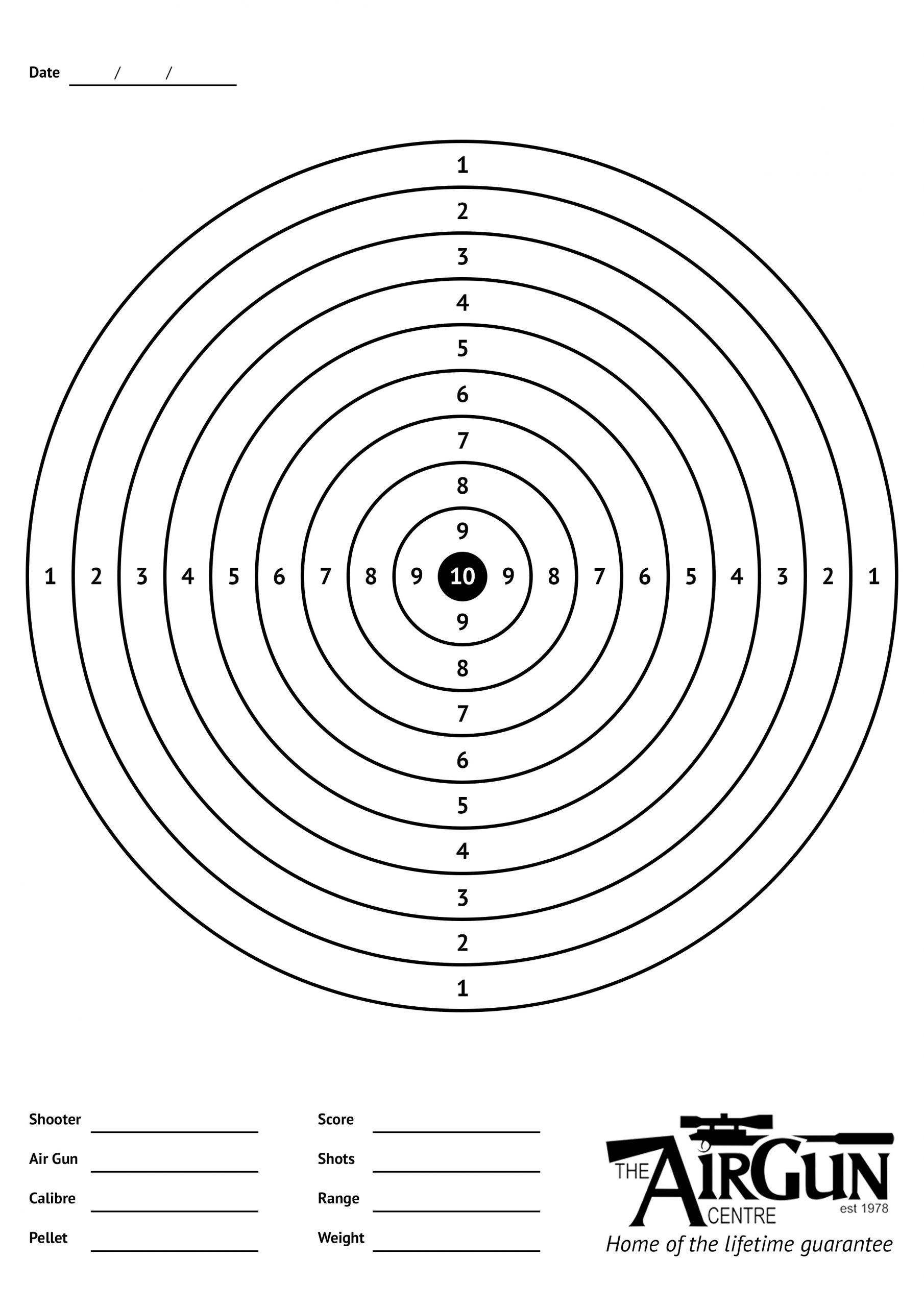Free Printable Air Rifle Targets (A4, 17Cm &amp;amp; 14Cm) - The Airgun Centre with regard to Free Rifle Targets Printable