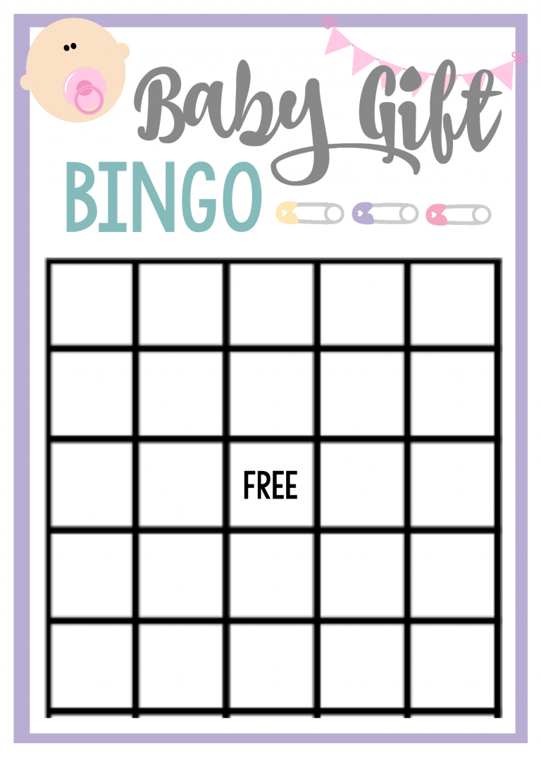 Free Printable Baby Shower Games For Large Groups with Printable Blank Baby Shower Bingo Cards