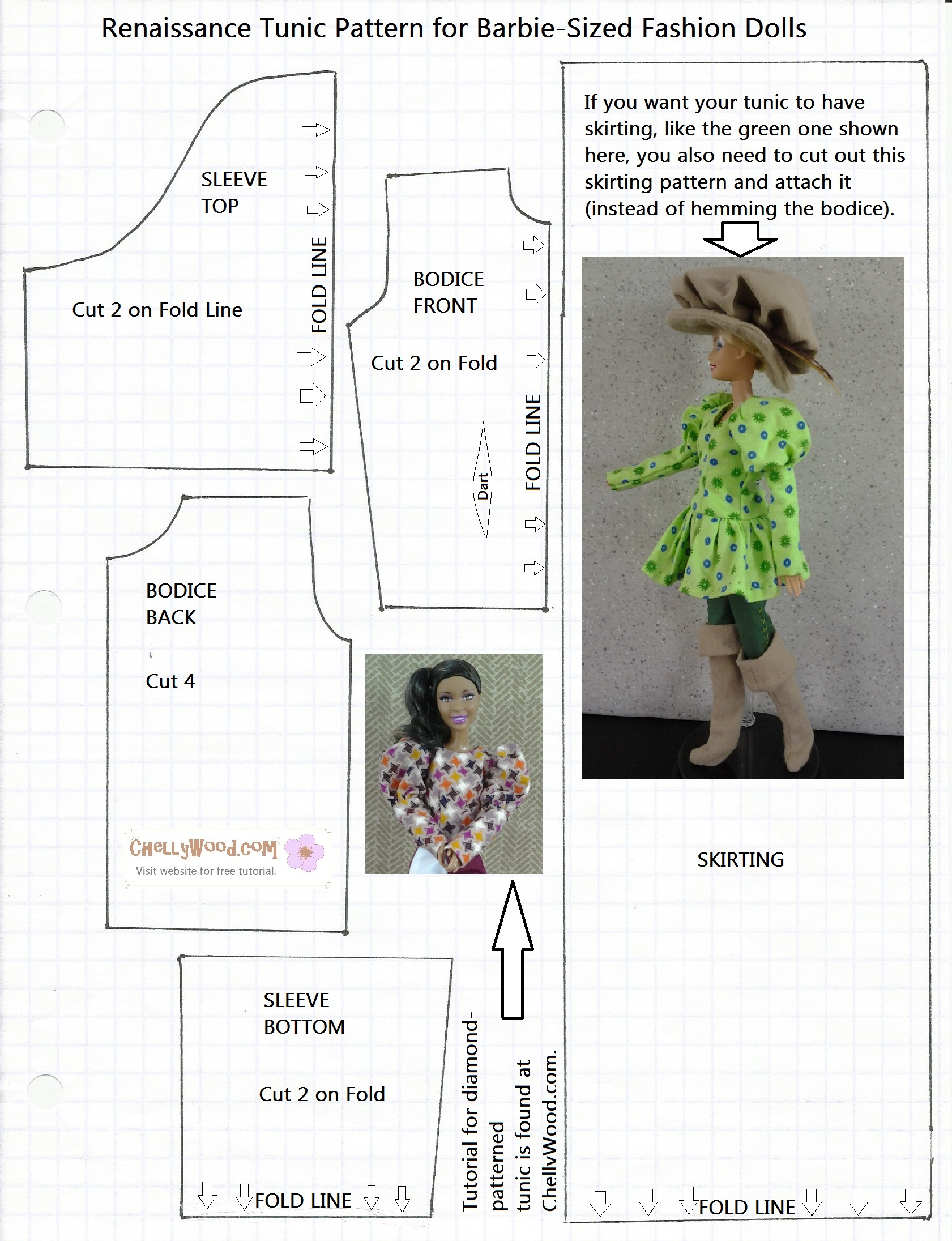 Free Printable Barbie Doll Clothes Patterns - Free Doll Clothes for Free Printable Sewing Patterns For Barbie Doll Clothes