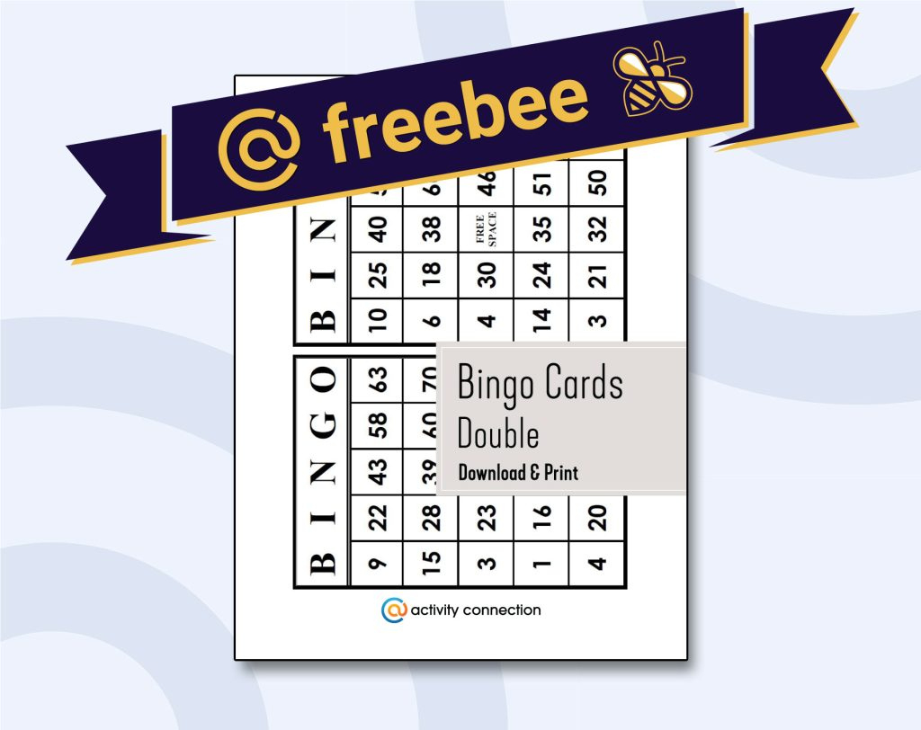 Free Printable Bingo Cards—Double Card Design throughout Activity Connection Bingo Cards