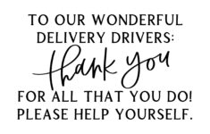 Free Printable — Blog — Grateful Heart Shop inside Thank You Delivery Drivers Sign Printable Free
