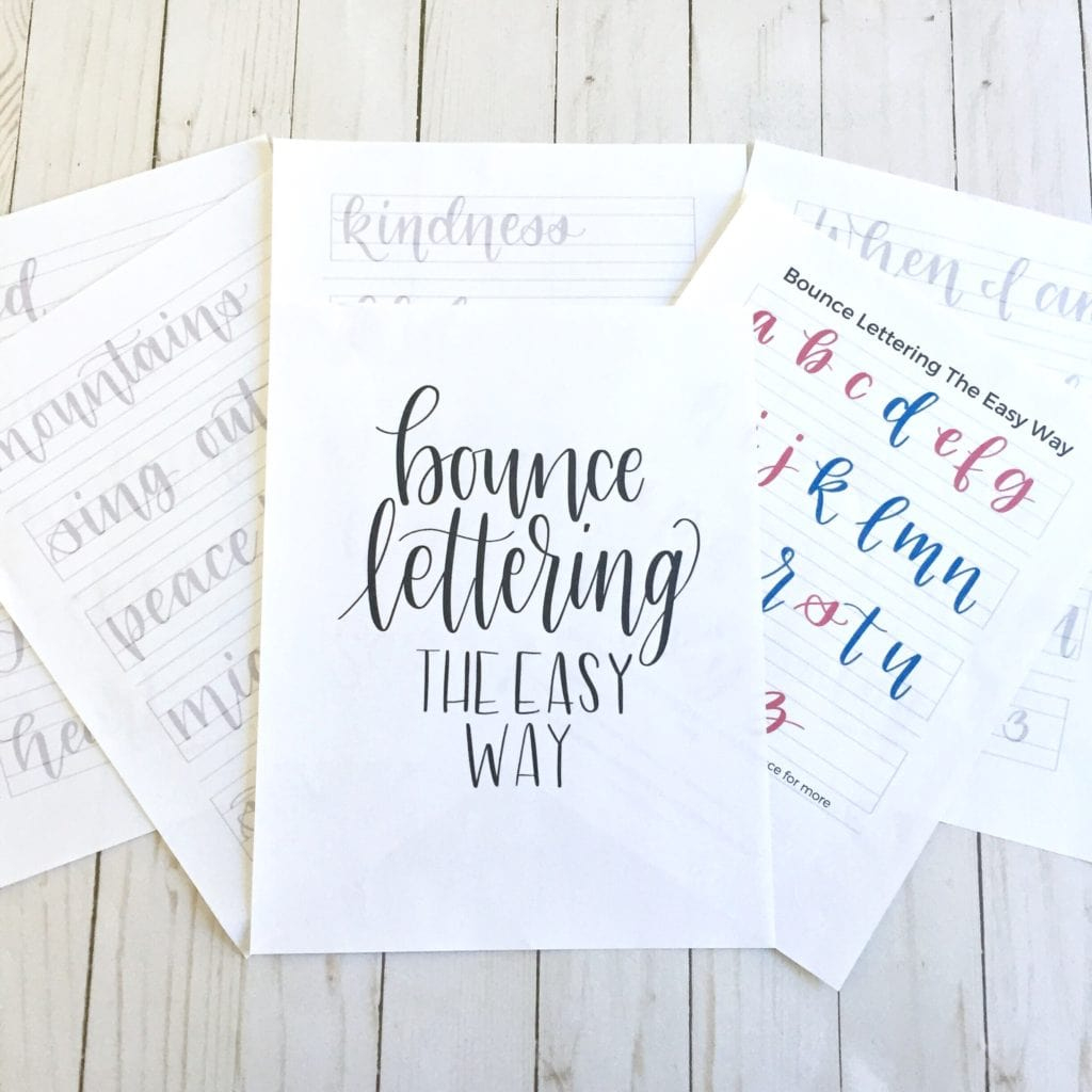Free Printable Bounce Lettering Worksheets pertaining to Printable Bouncy Calligraphy Practice Sheets
