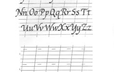 Free Printable Calligraphy Alphabet Practice Sheets | Hand with Free Printable Worksheets For Calligraphy