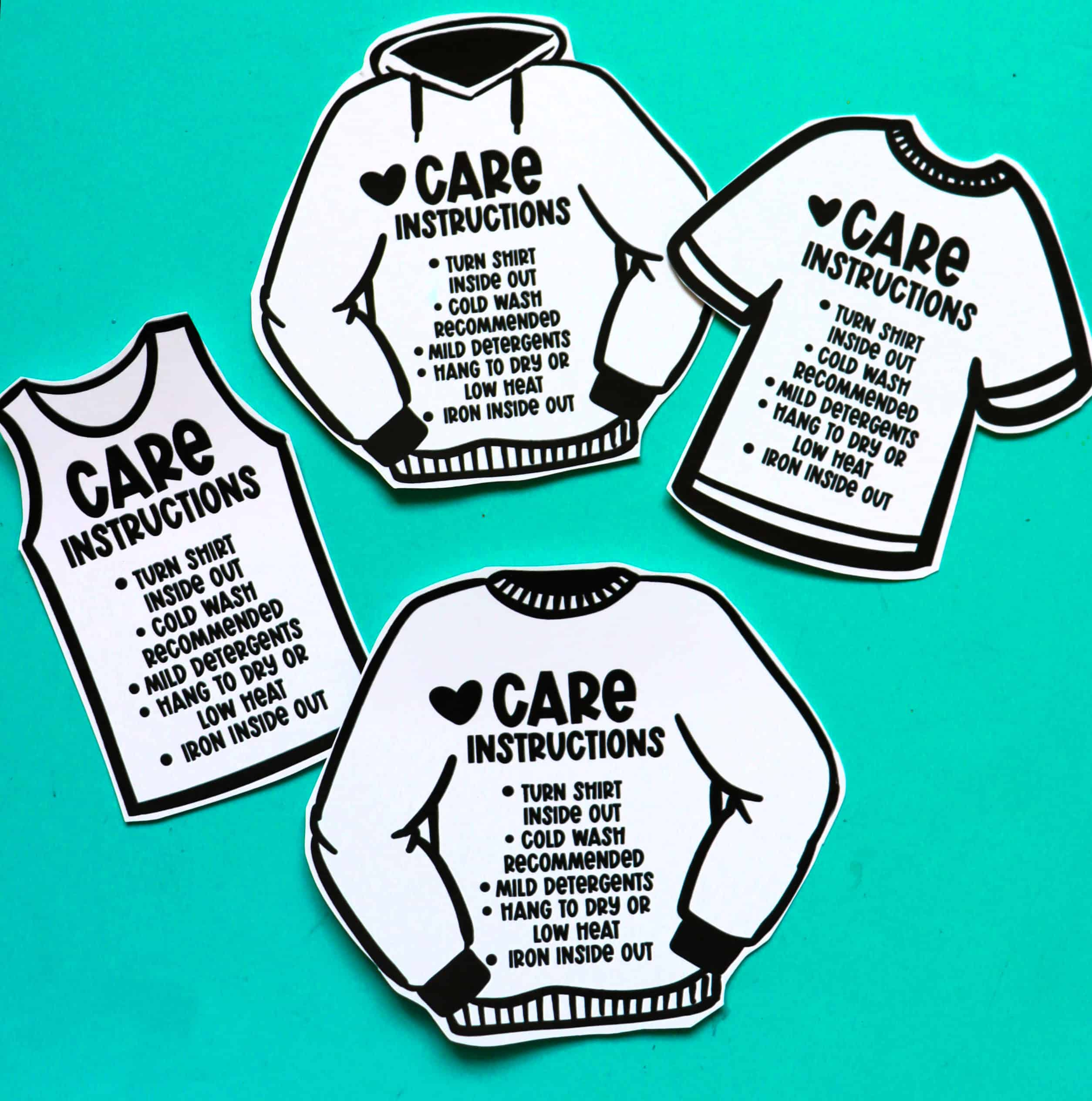 Free Printable Care Instructions For Vinyl Shirts - A Girl And A within Printable Care Instructions For Htv Shirts Free
