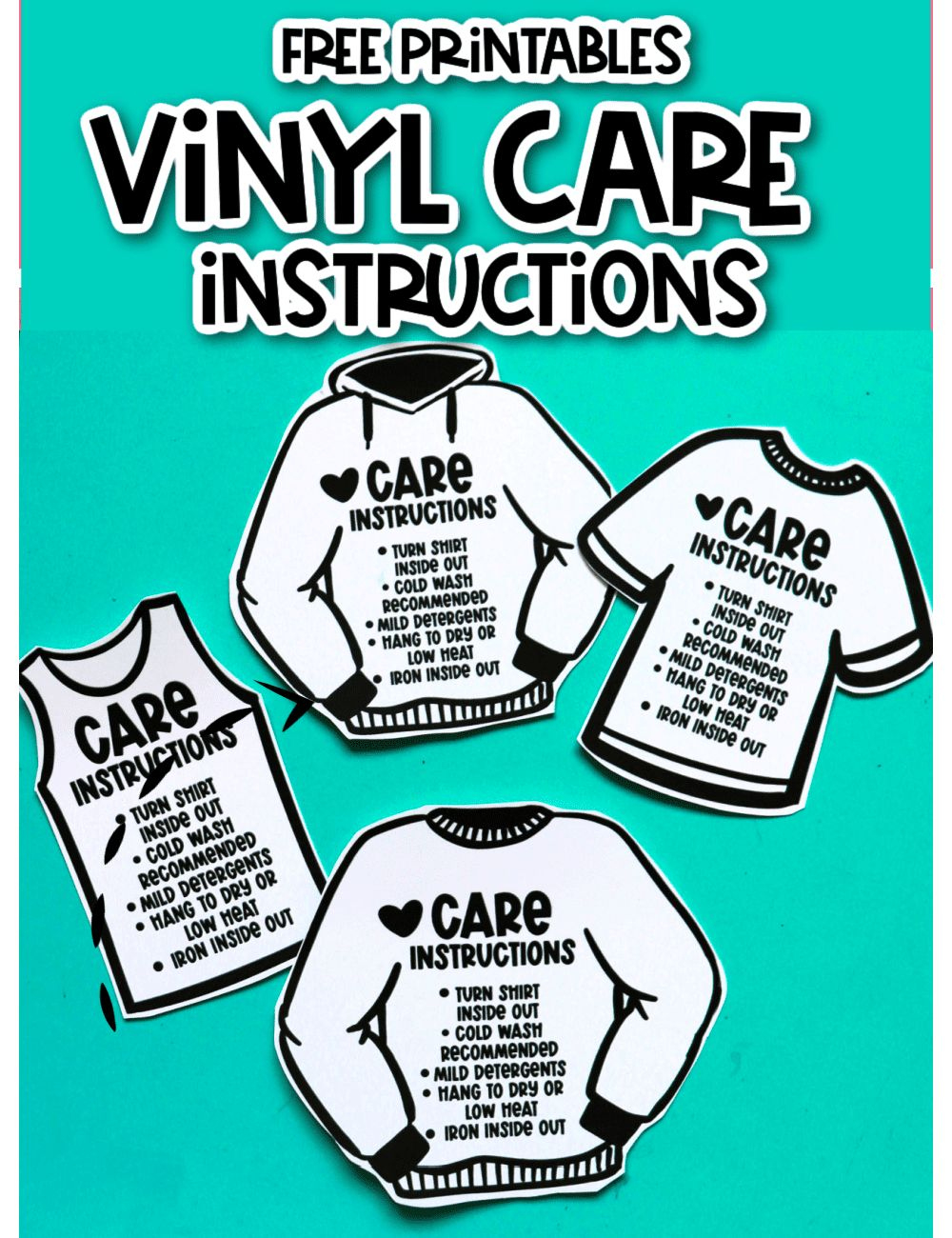 Free Printable Care Instructions For Vinyl Shirts throughout Printable Care Instructions For Htv Shirts Free