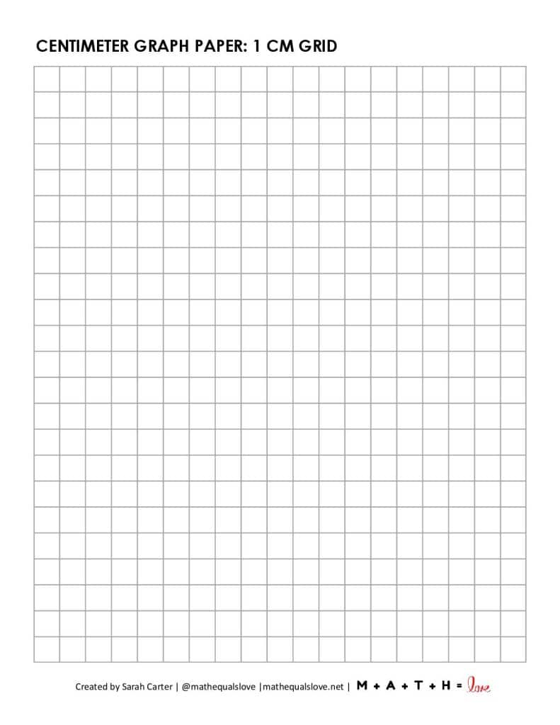 Free Printable Centimeter Graph Paper (1 Cm Grid) - Pdf for Printable One Centimeter Graph Paper