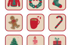 Free Printable Christmas Bingo Card Templates | Canva throughout Holiday Bingo Cards Printable Free