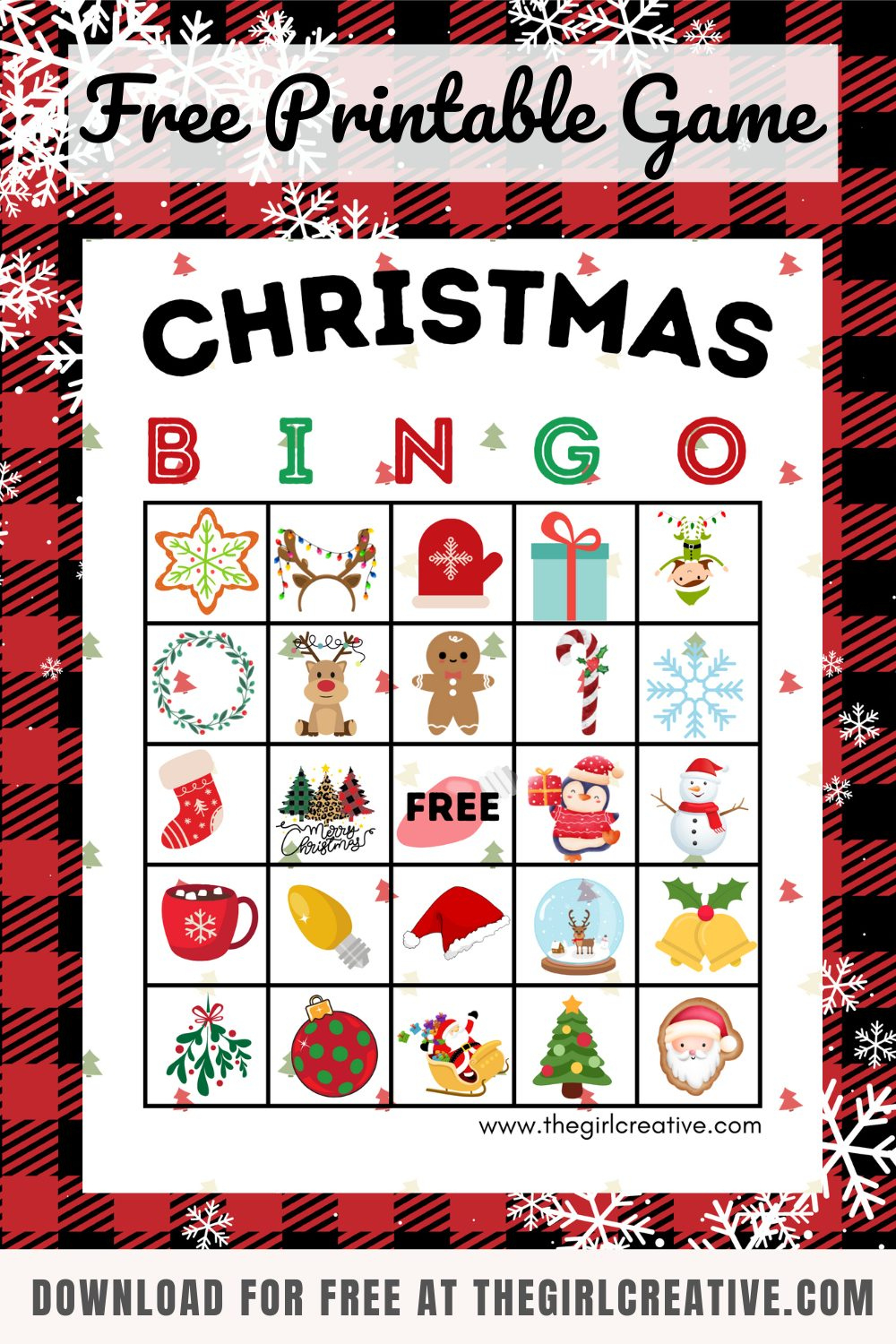 Free Printable Christmas Bingo Cards - The Girl Creative within Holiday Bingo Cards Printable Free