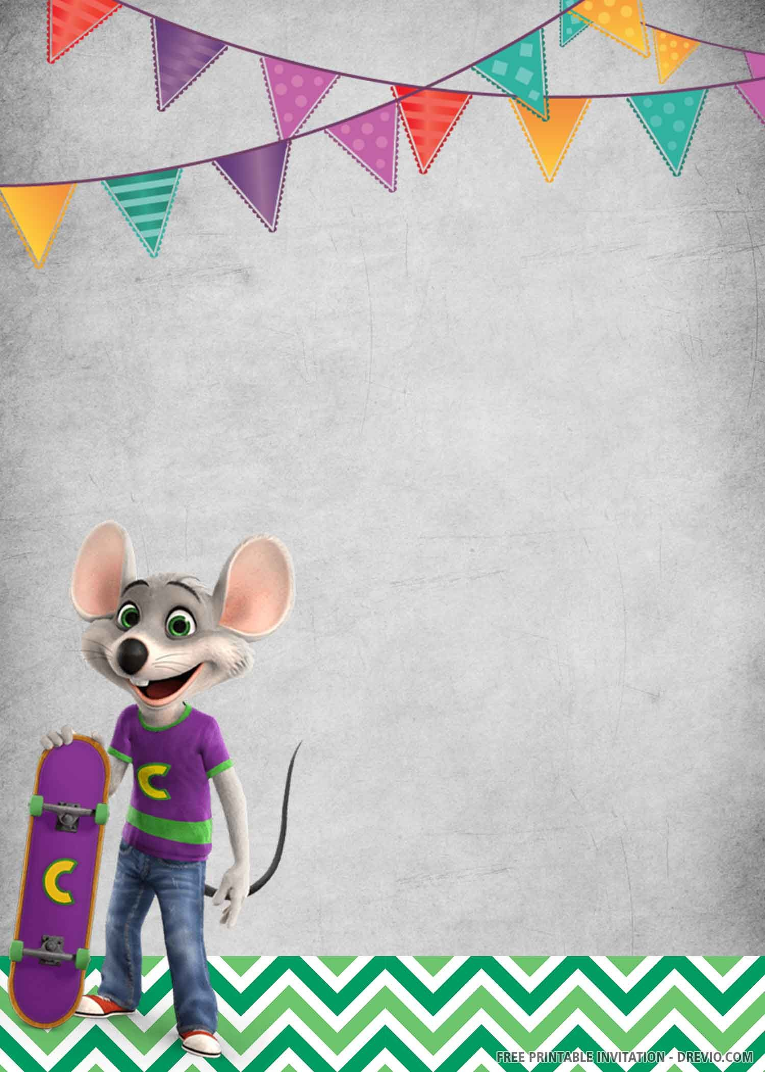 Free Printable) – Chuck E Cheese Birthday Invitation Template with regard to Free Printable Chuck E Cheese Invitations