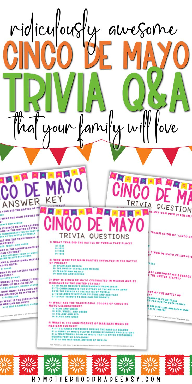 Free Printable Cinco De Mayo Trivia Questions &amp;amp; Answers Pdf in Cinco De Mayo Trivia Printable
