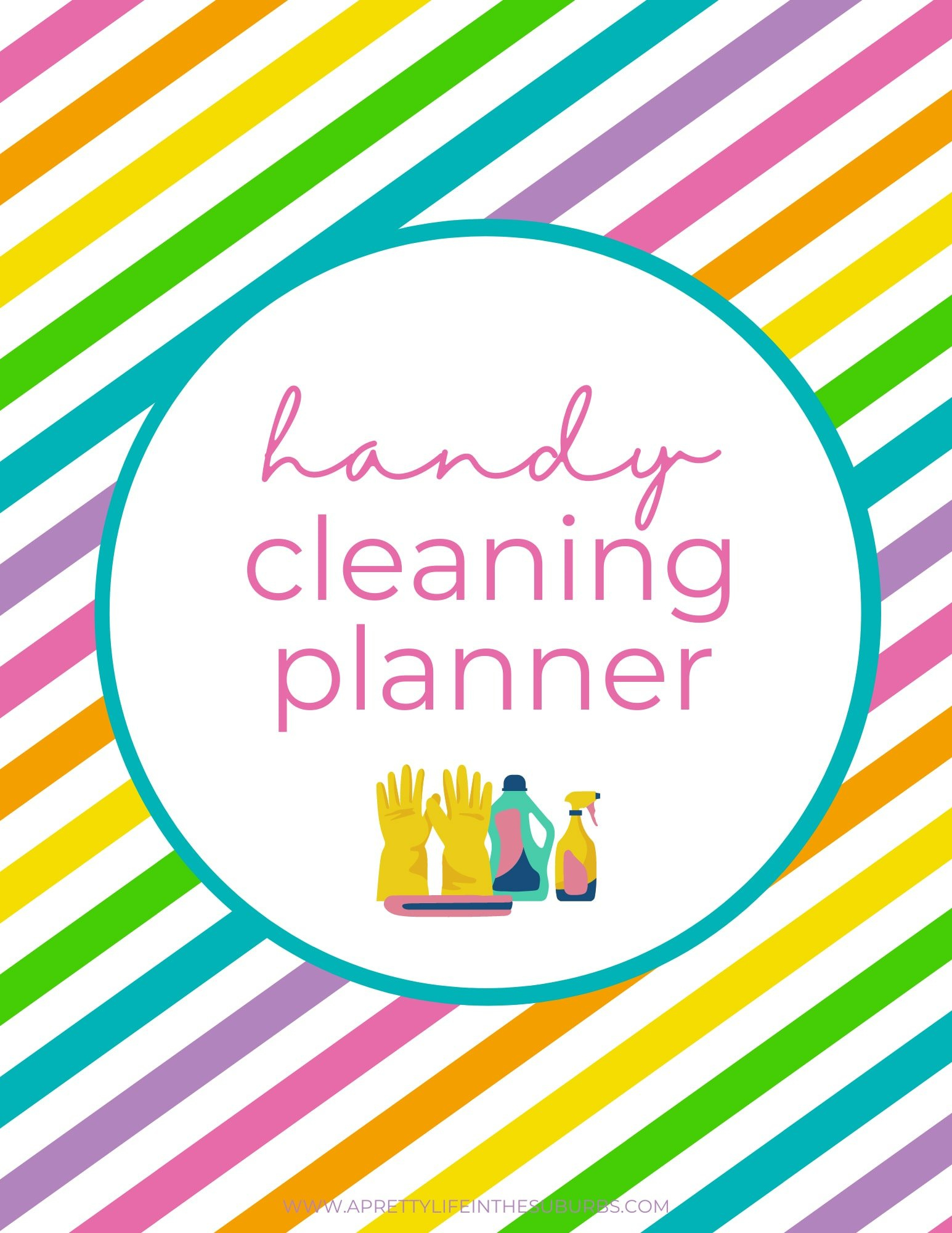 Free Printable Cleaning Planner - A Pretty Life In The Suburbs in Free Printable Cleaning Binder