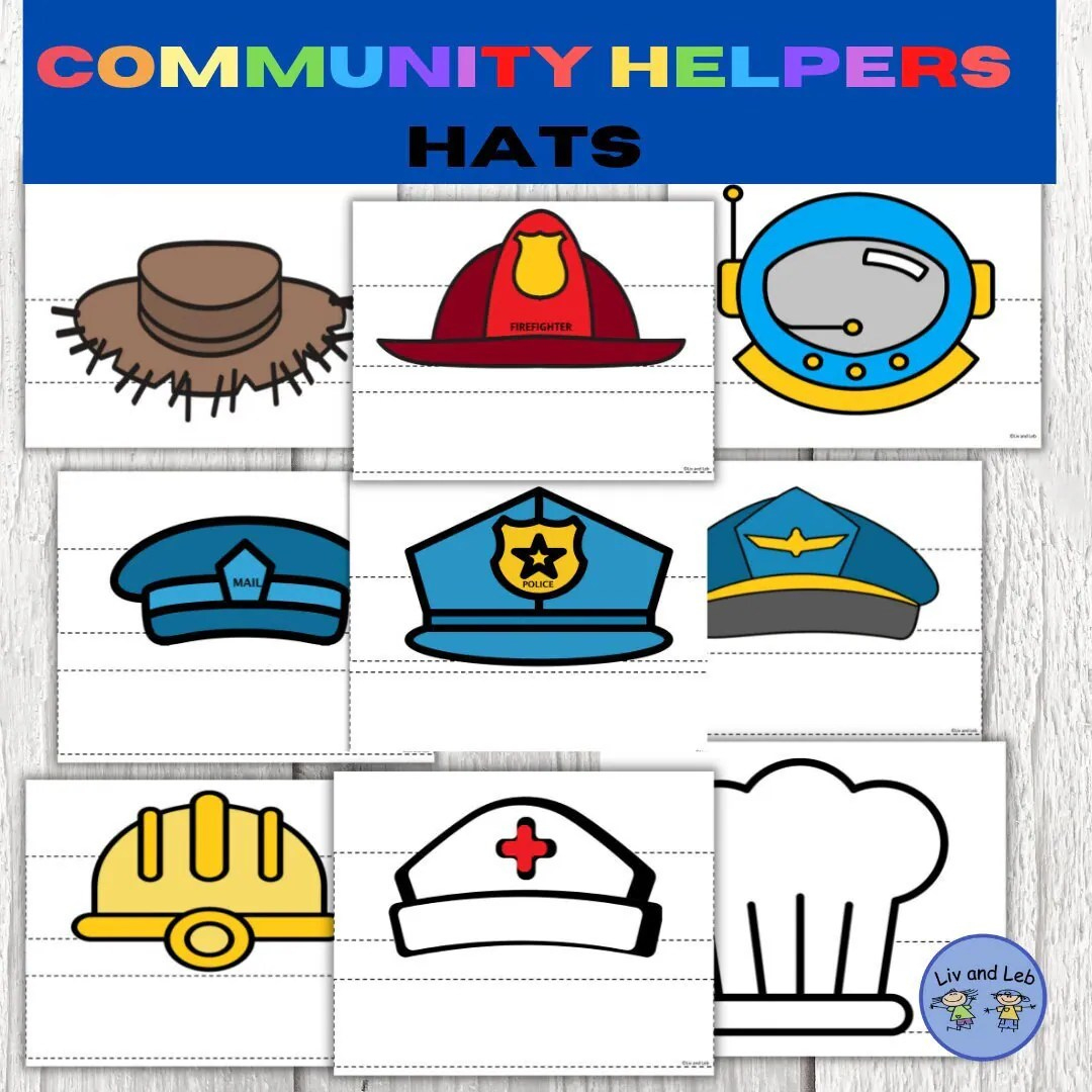Free Printable Community Helper Hats - Printable Party Favors intended for Community Helpers Hats Free Printables