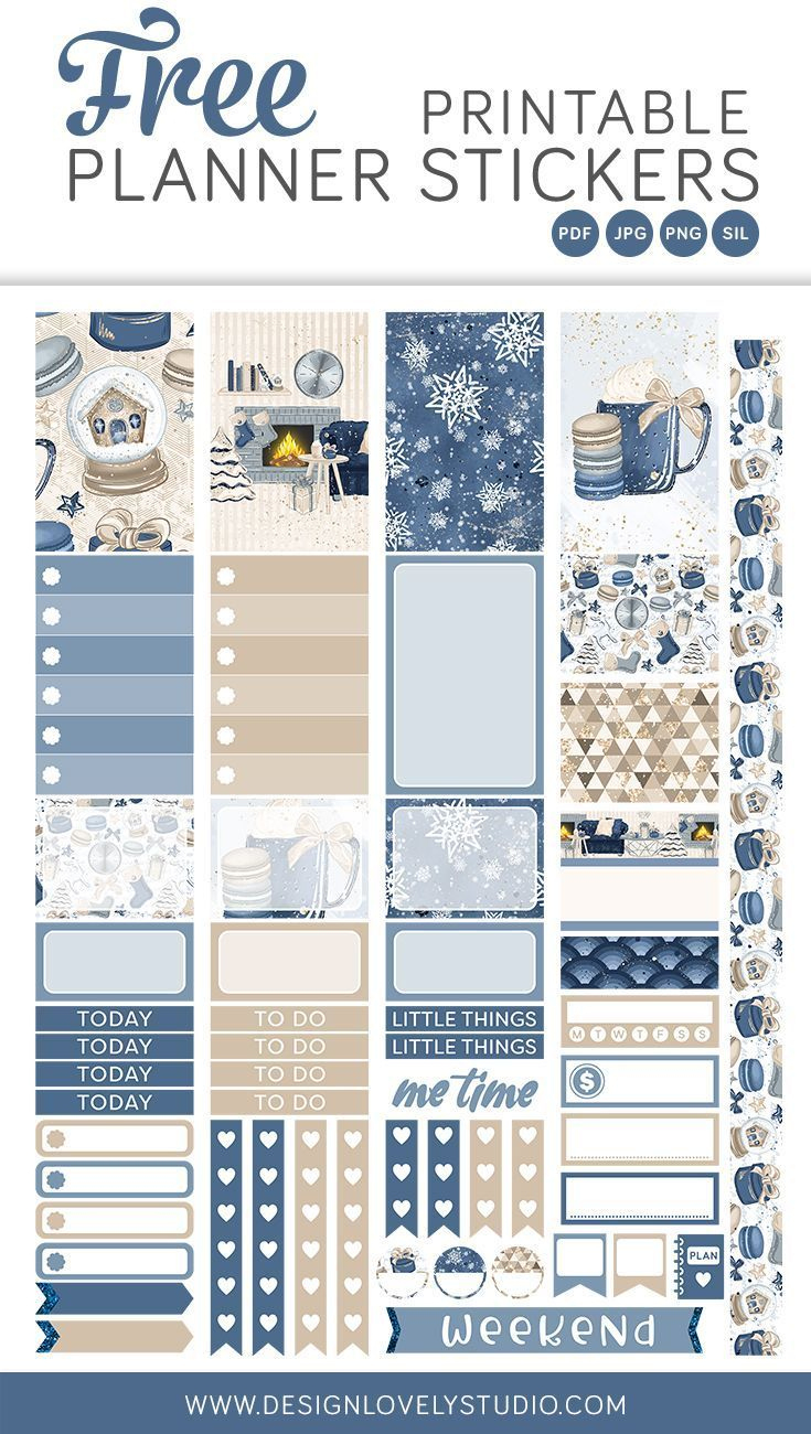 Free Printable Cozy Winter Planner Stickers — Design Lovely Studio pertaining to Free Printable Happy Planner Stickers
