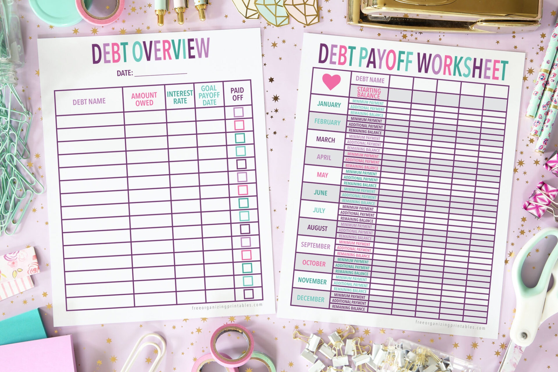 Free Printable Debt Payoff Planner | Free Organizing Printables throughout Debt Payoff Printable Free