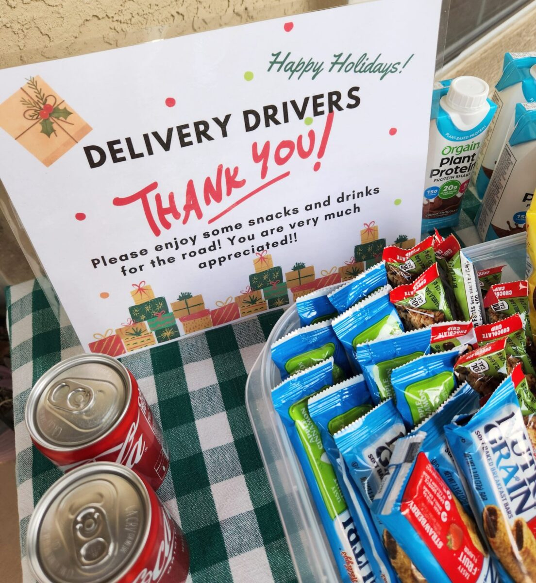 Free Printable Delivery Driver Snack Sign (2 Versions!) - Leap Of intended for Delivery Driver Snack Sign Free Printable
