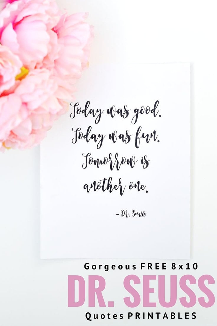 Free Printable Dr. Seuss Quotes - Make Life Lovely inside Free Dr Seuss Printable Quotes