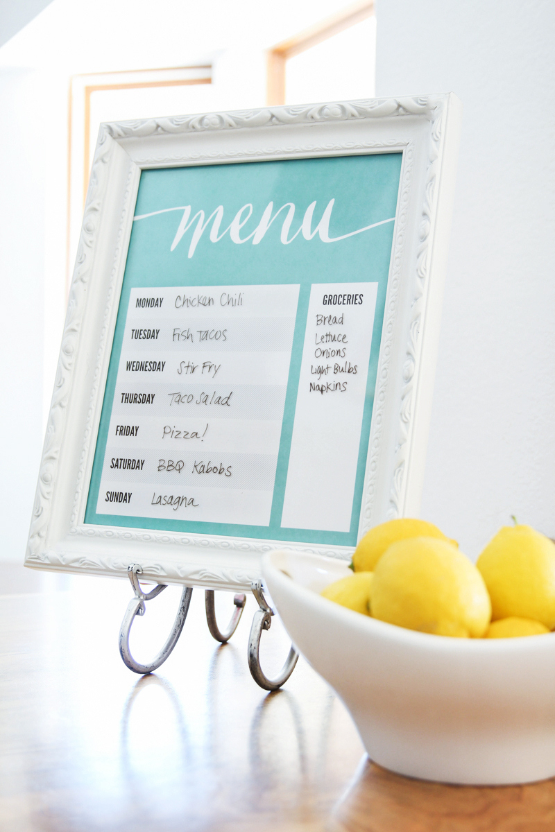 Free Printable Dry Erase Menu Board - Tatertots And Jello with regard to Printable Dry Erase Board