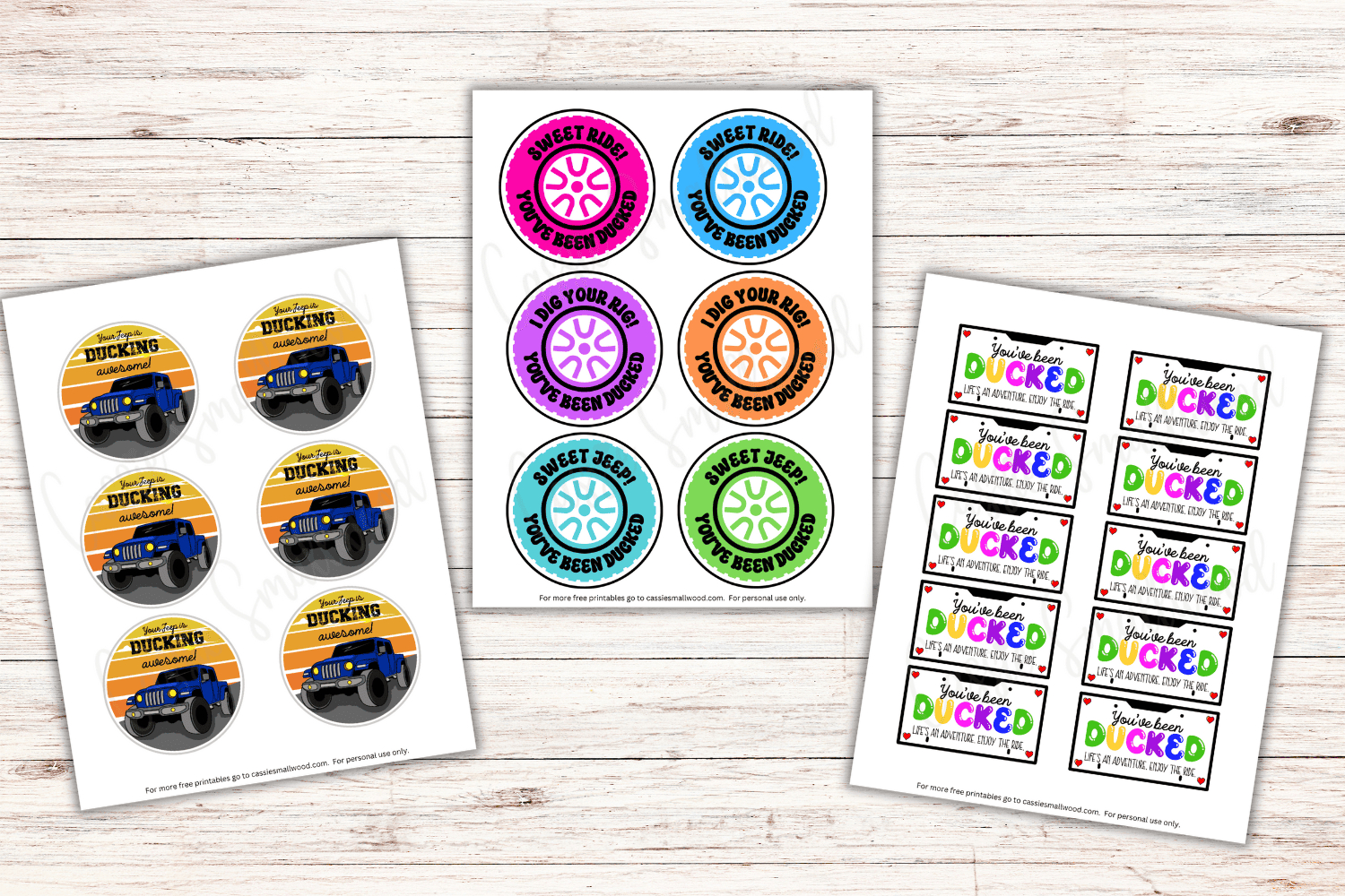 Free Printable Duck Duck Jeep Tags For Rubber Ducks - Cassie Smallwood pertaining to Free Printable Duck Duck Jeep Tags