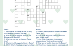 Free Printable Easter Crossword Puzzle With Key for Free Printable Easter Crossword Puzzles For Adults