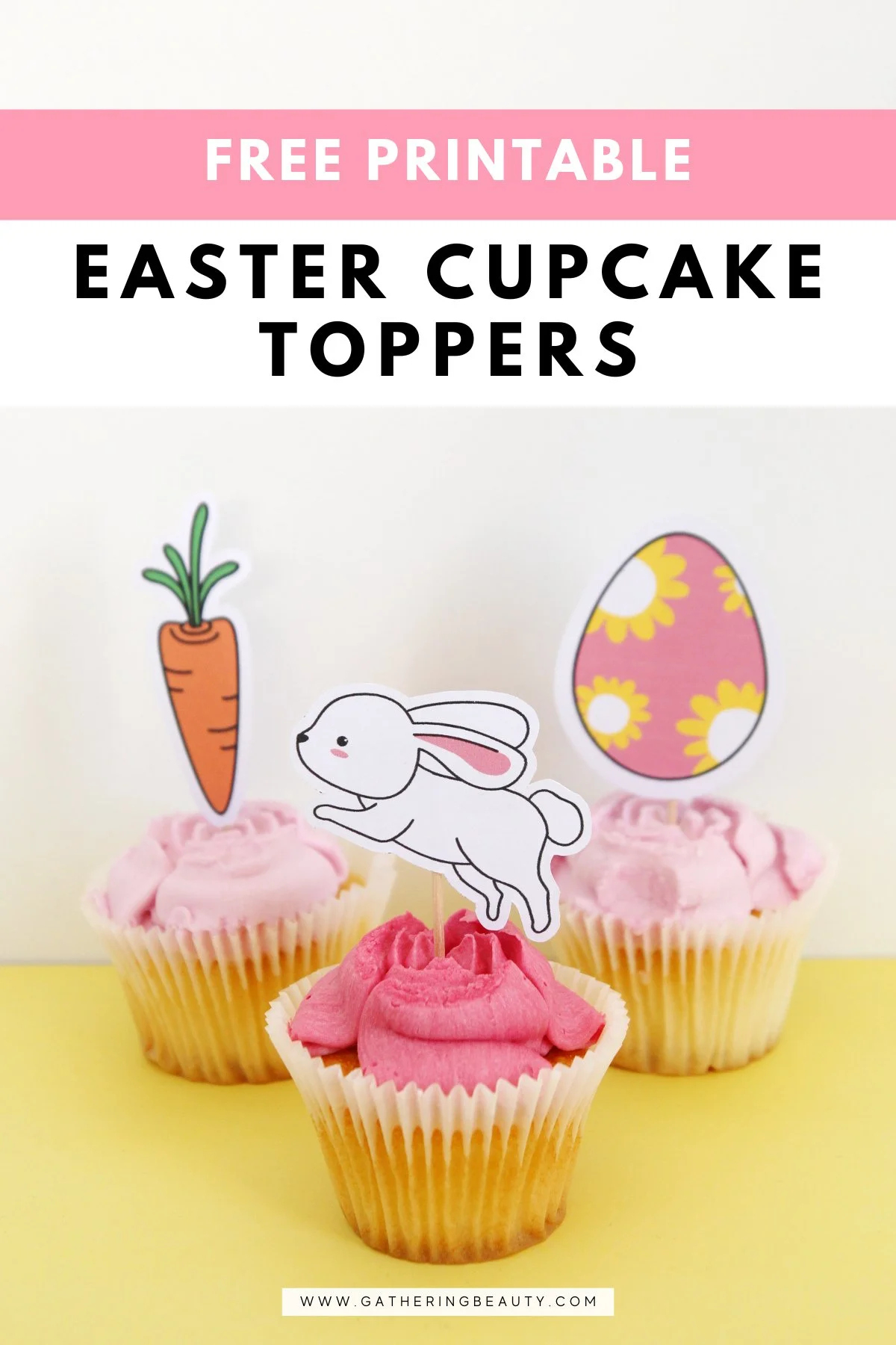 Free Printable Easter Cupcake Toppers — Gathering Beauty with Free Printable Easter Cupcake Toppers