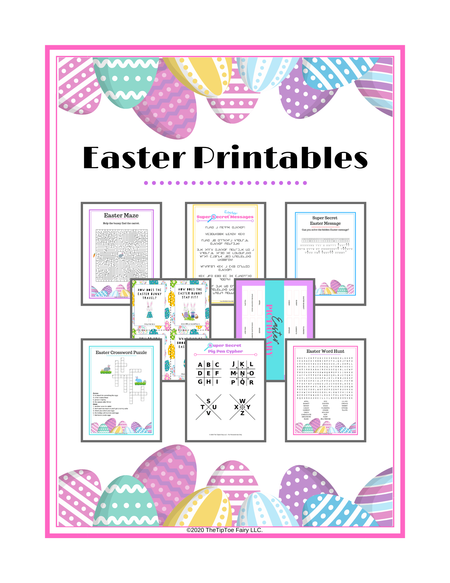 Free Printable Easter Puzzles And Coloring Pages | The Tiptoe Fairy intended for Free Printable Easter Puzzle