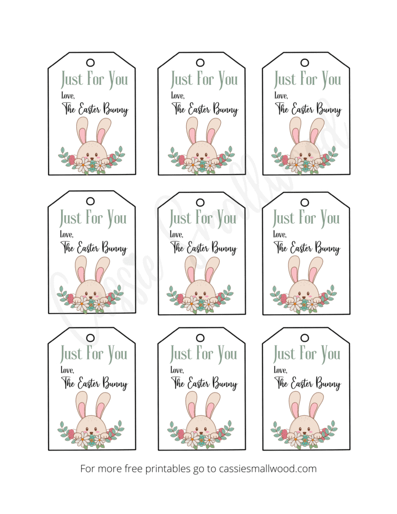 Free Printable Easter Tags {20 Unique Designs} - Cassie Smallwood within Easter Basket Tags Printable Free