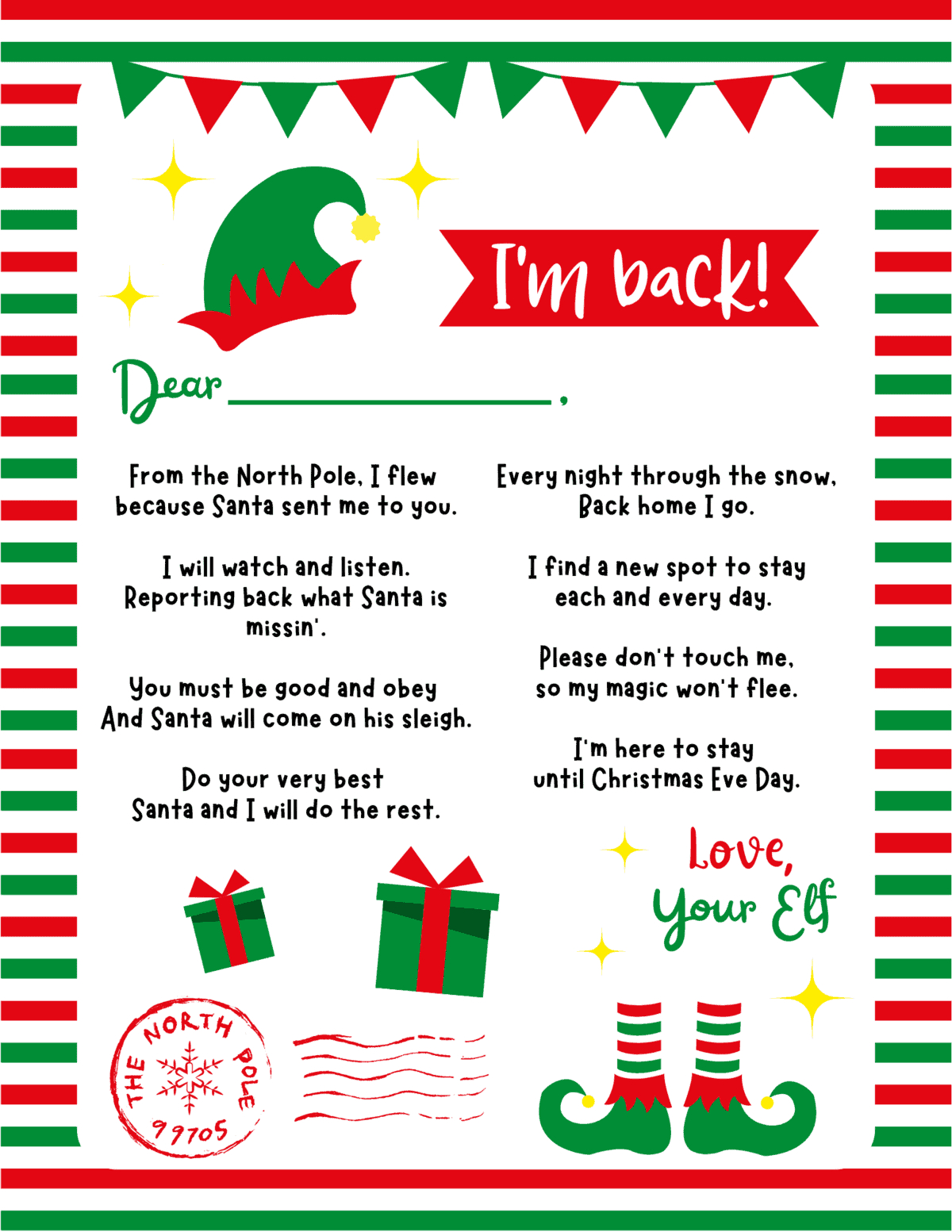 Free Printable Elf On The Shelf Arrival Letter - Prudent Penny Pincher in Elf On The Shelf Arrival Free Printables