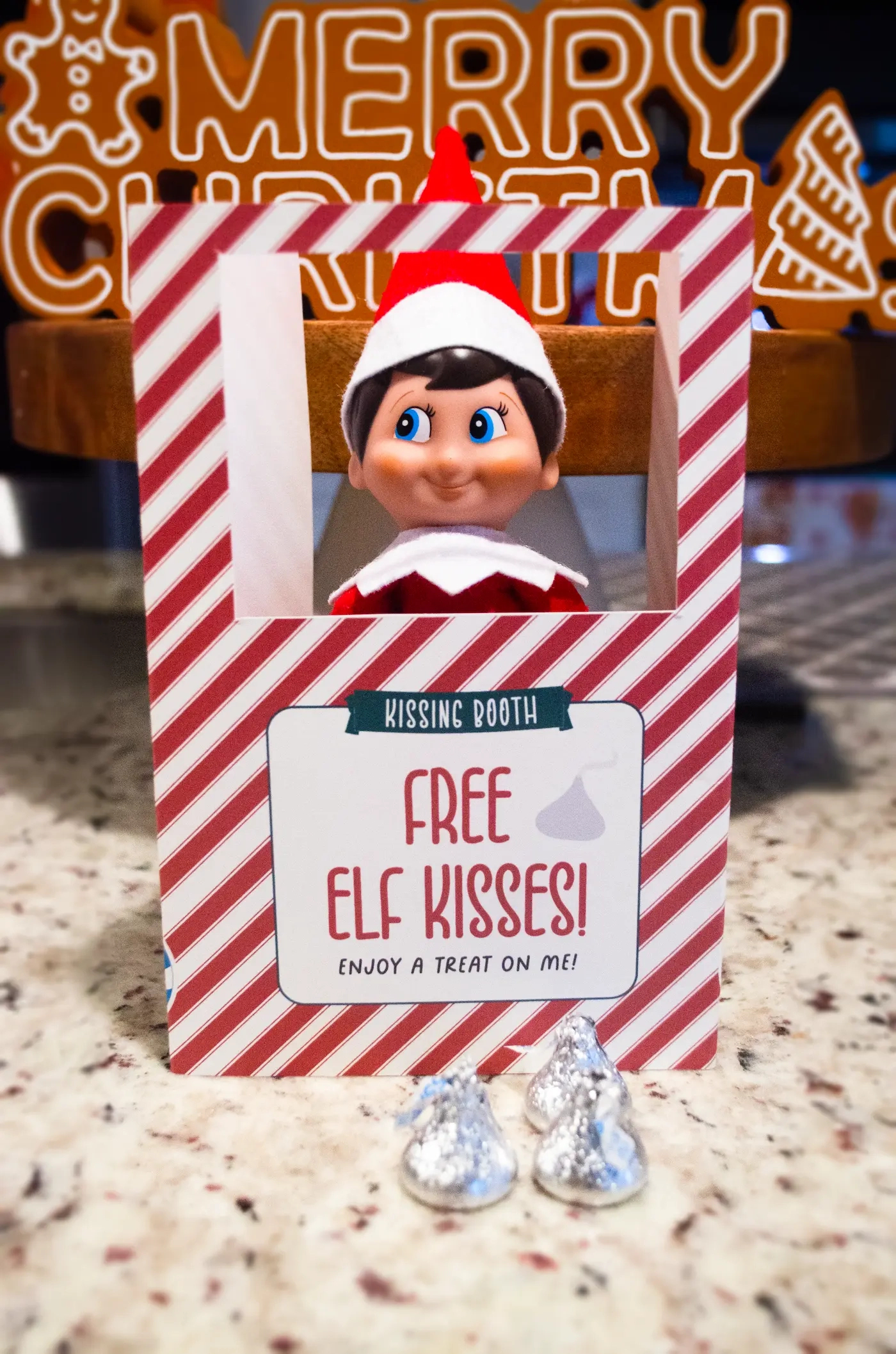 Free Printable Elf On The Shelf Kissing Booth - Favorite Printables with Elf Kisses Free Printable