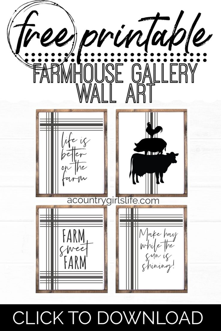 Free Printable Farmhouse Signs Or Gallery Wall Art For That Fixer for Free Printable Farmhouse Signs
