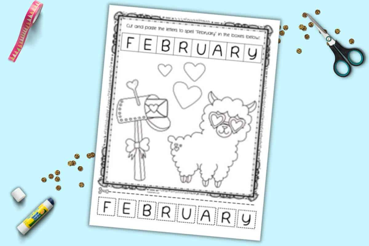 Free Printable February Cut And Paste - The Artisan Life with regard to Free Printable February Worksheets