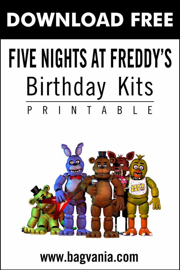 Free Printable) – Five Night At Freddy&amp;#039;S Party Kits Template inside Five Nights At Freddy&amp;#039;S Birthday Invitations Printable Free