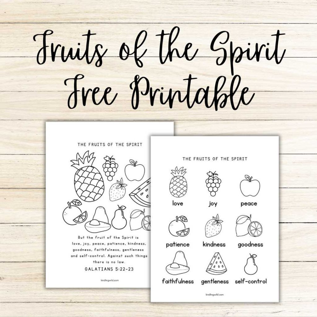 Free Printable Fruits Of The Spirit Colouring Page - Kindling Wild within Fruit Of The Spirit Free Printable