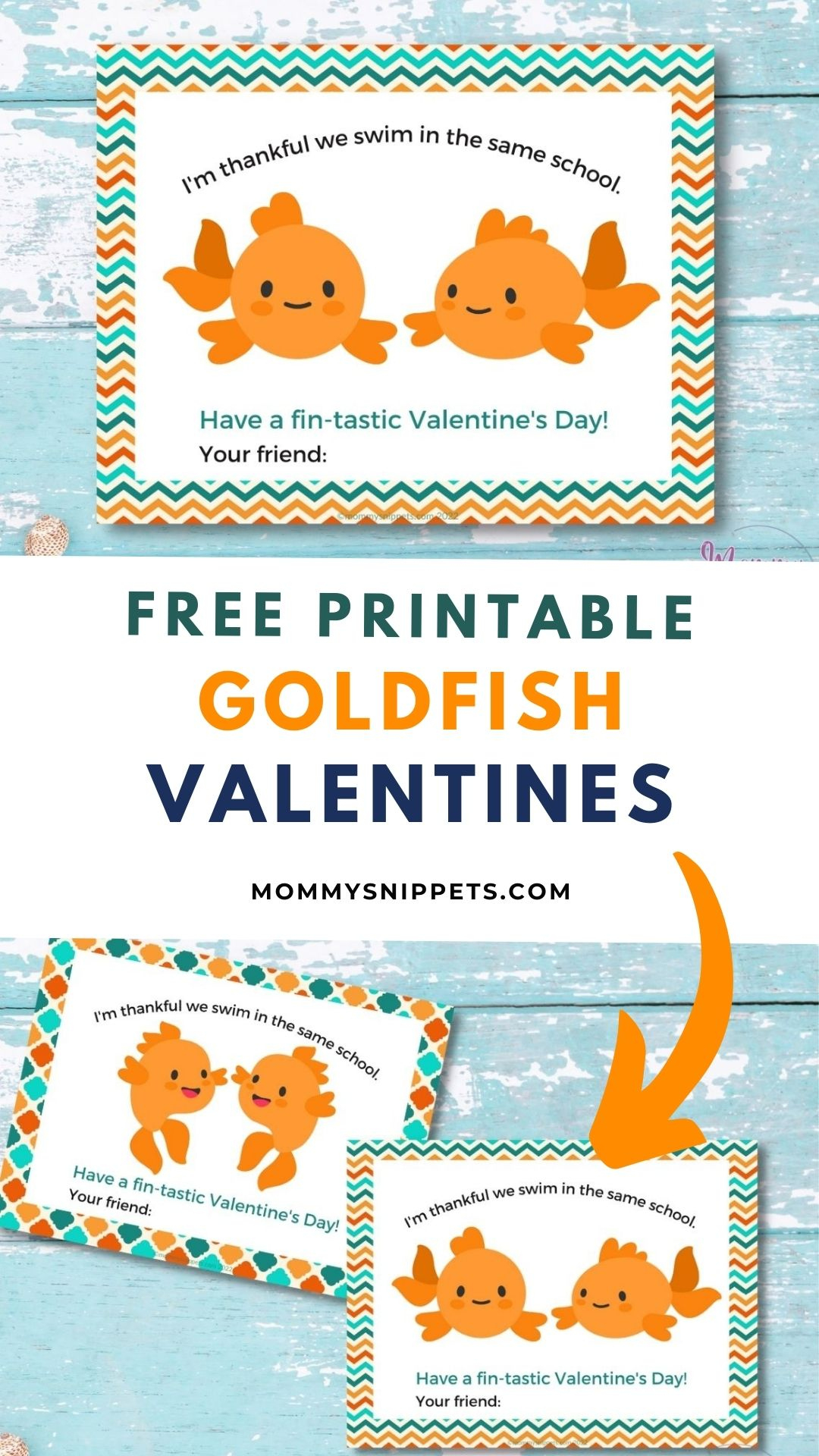 Free Printable Goldfish Valentines For Kids - Mommy Snippets intended for Goldfish Valentine Printable Free