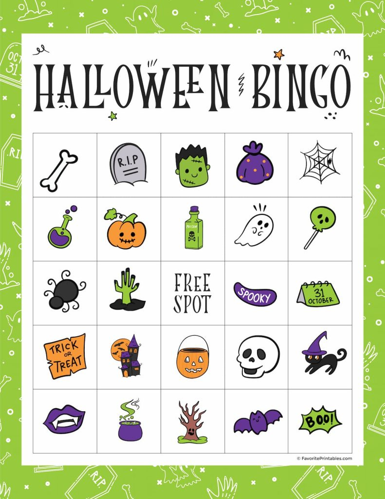 Free Printable Halloween Bingo Game - Favorite Printables with regard to Halloween Bingo Card Printable