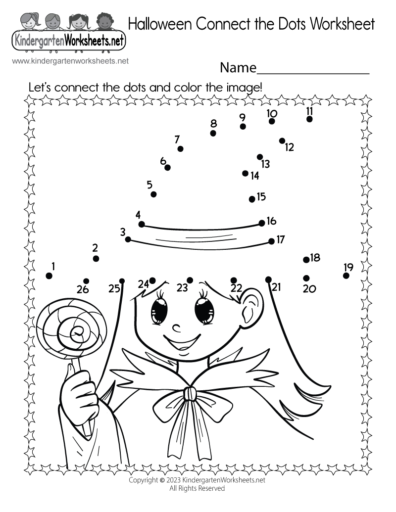 Free Printable Halloween Connect The Dots Worksheet within Halloween Connect the Dots Printable