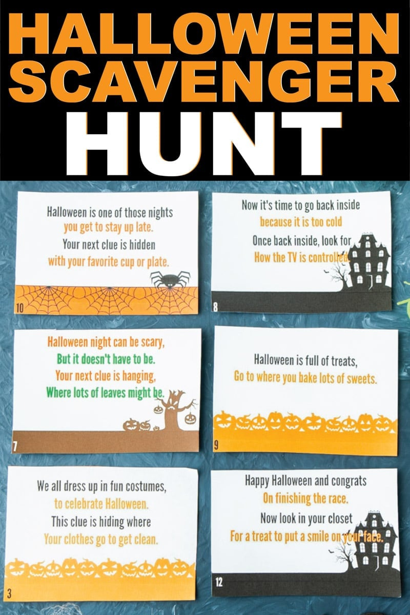 Free Printable Halloween Scavenger Hunt - Play Party Plan within Free Halloween Scavenger Hunt Printable