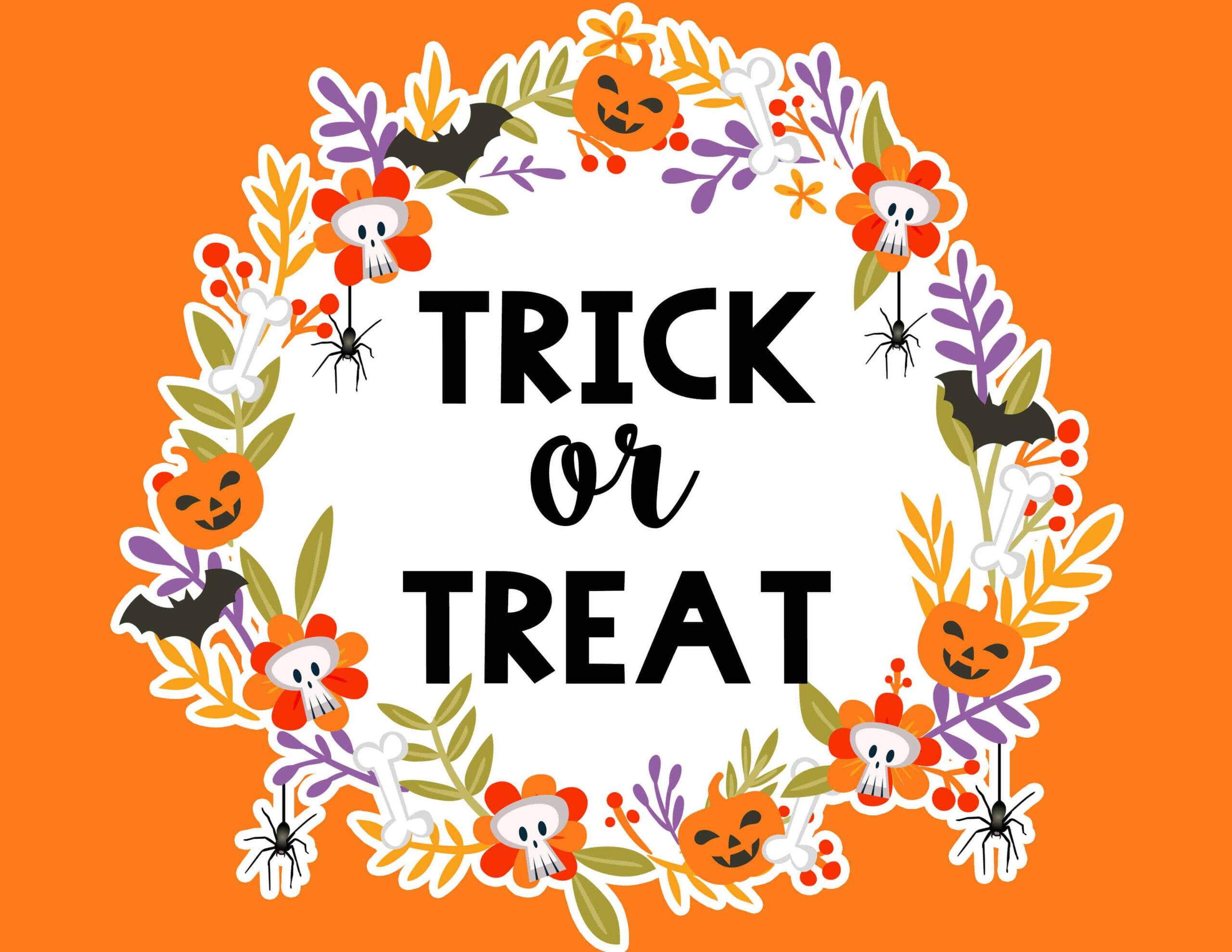 Free Printable Halloween Trick Or Treat Signs - Lovely Planner throughout Trick Or Treat Free Printable