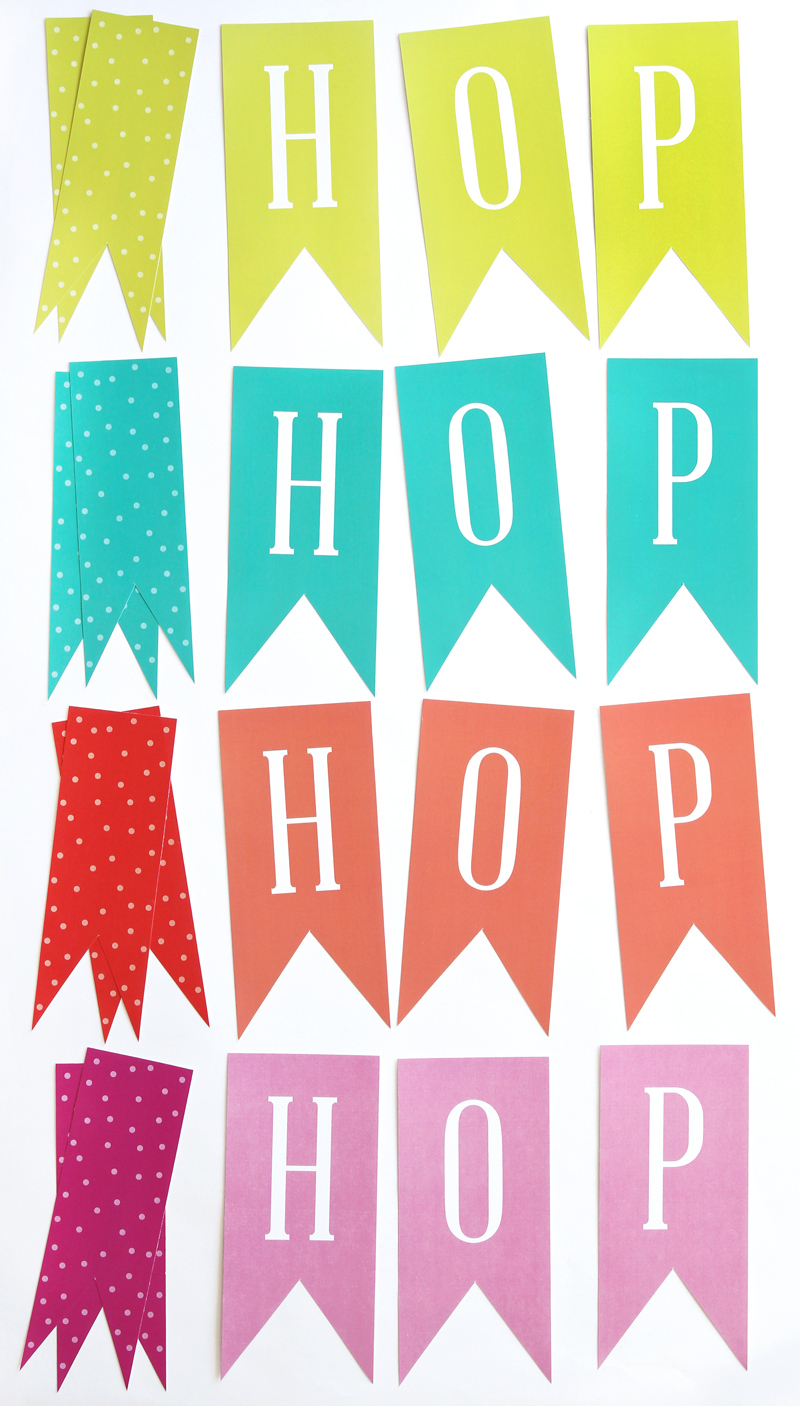 Free Printable Hop, Hop Easter Decor - Paging Supermom in Free Easter Printable Decor