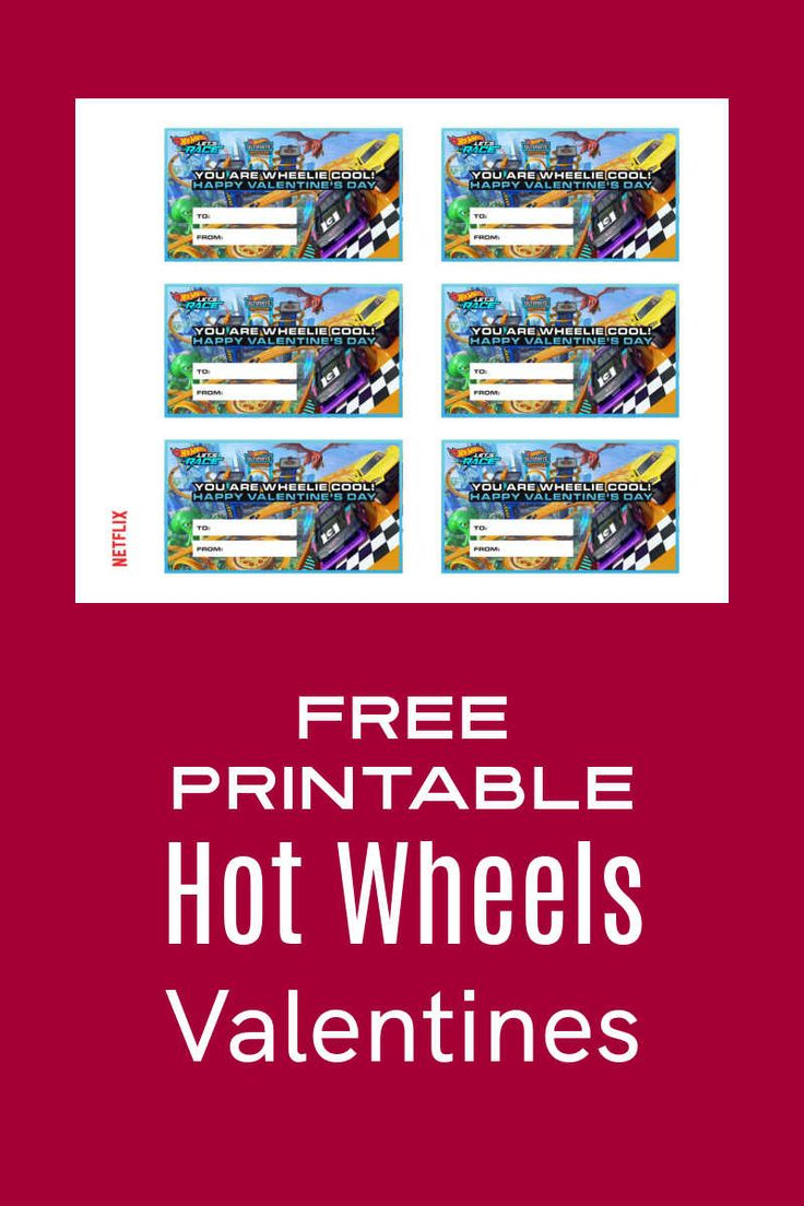 Free Printable Hot Wheels Valentines Rev Up Valentine&amp;#039;S Day in Free Printable Hot Wheels Valentines