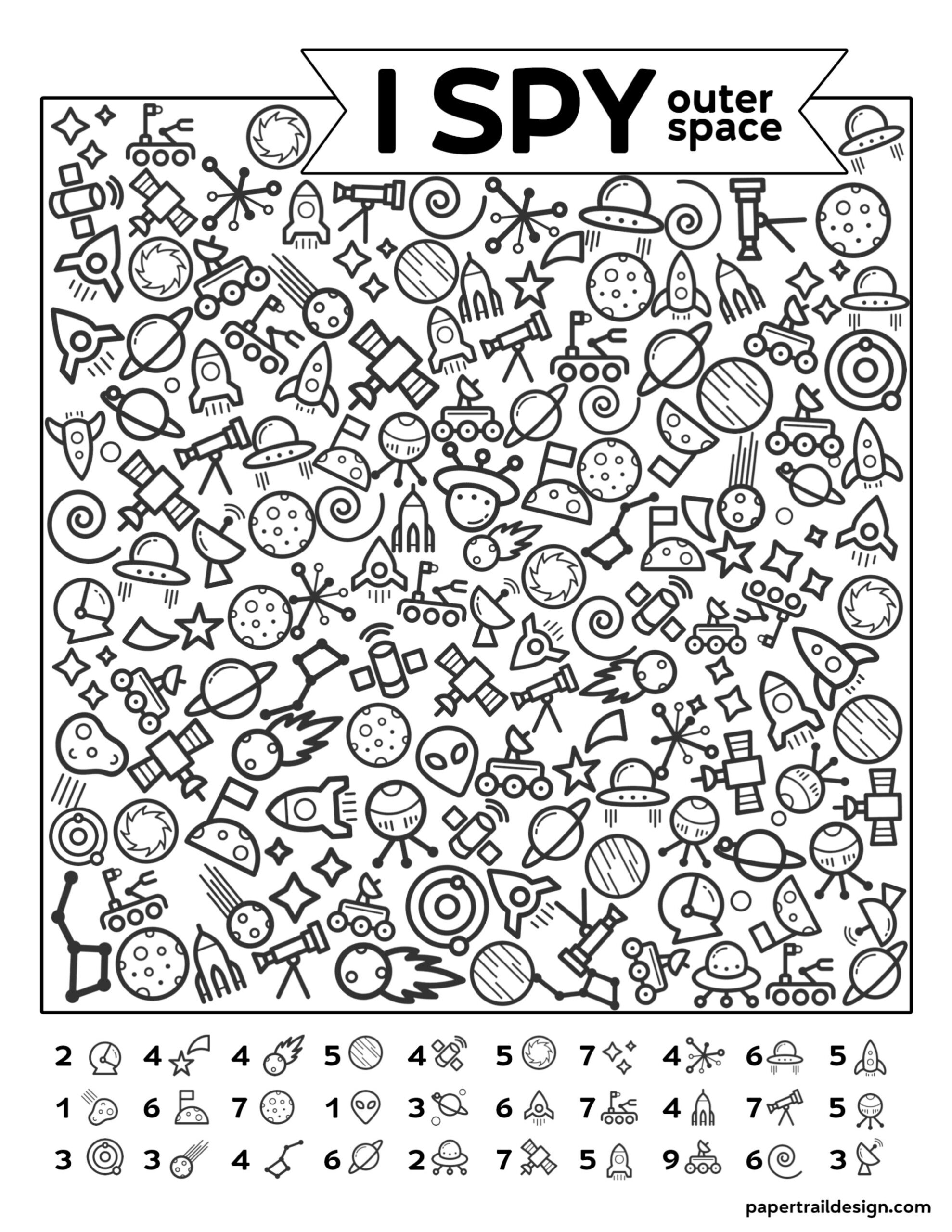 Free Printable I Spy Outer Space Game - Paper Trail Design pertaining to I Spy Free Printables