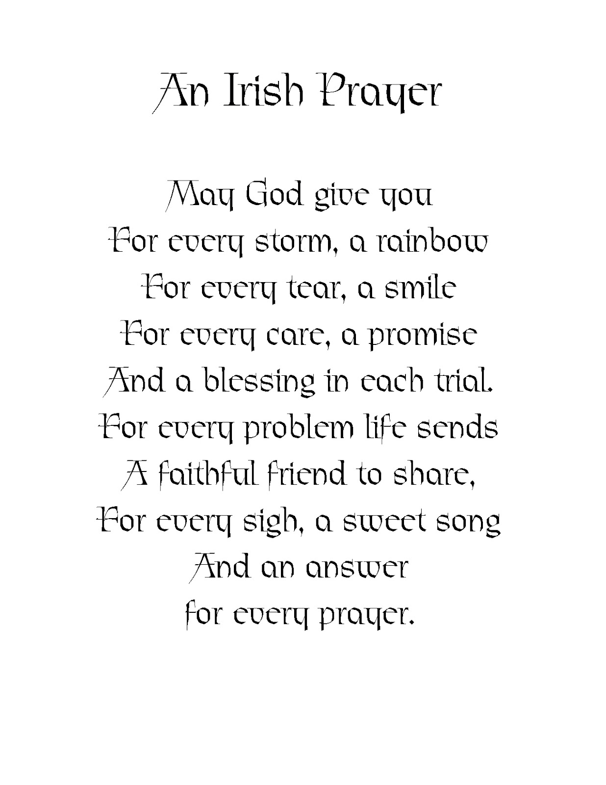 Free Printable Irish Sayings | Miss Kopy Kat intended for Free Printable Irish Blessing