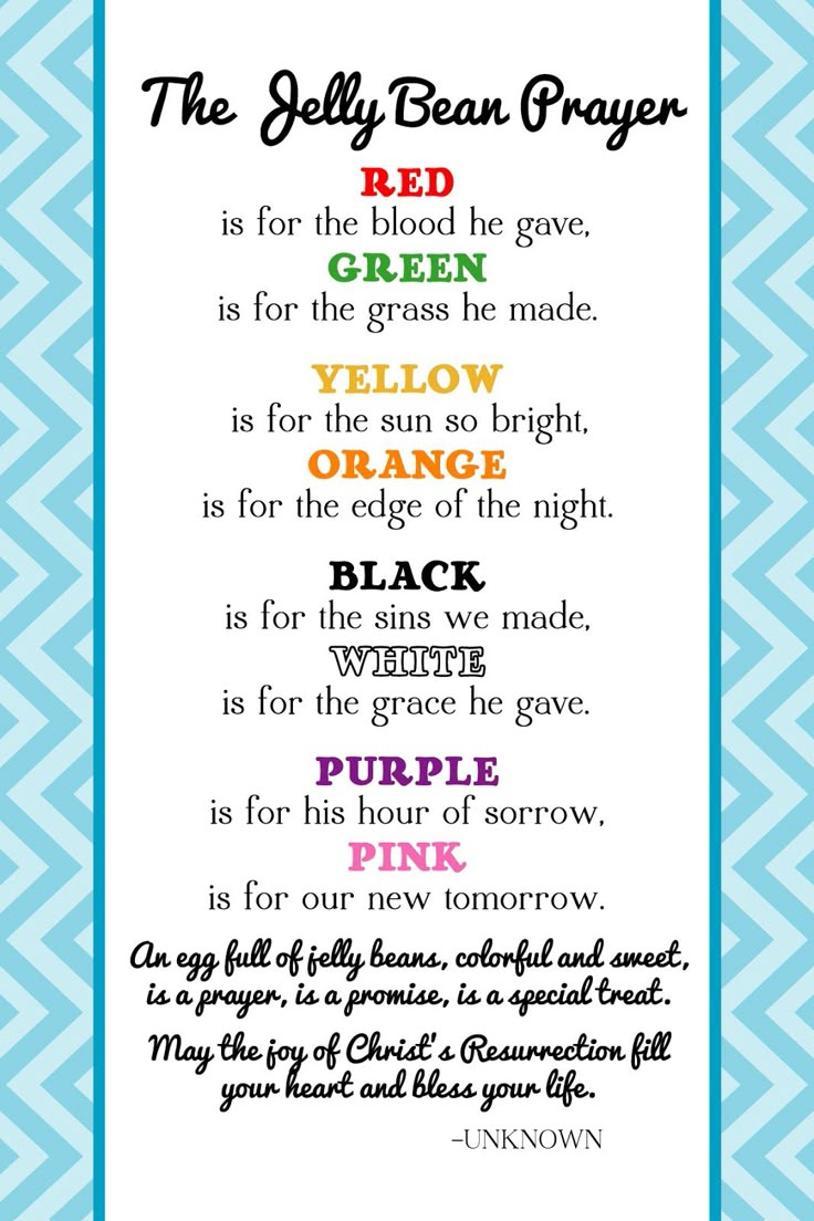 Free Printable Jelly Bean Prayer For Easter within Free Printable Jelly Bean Prayer